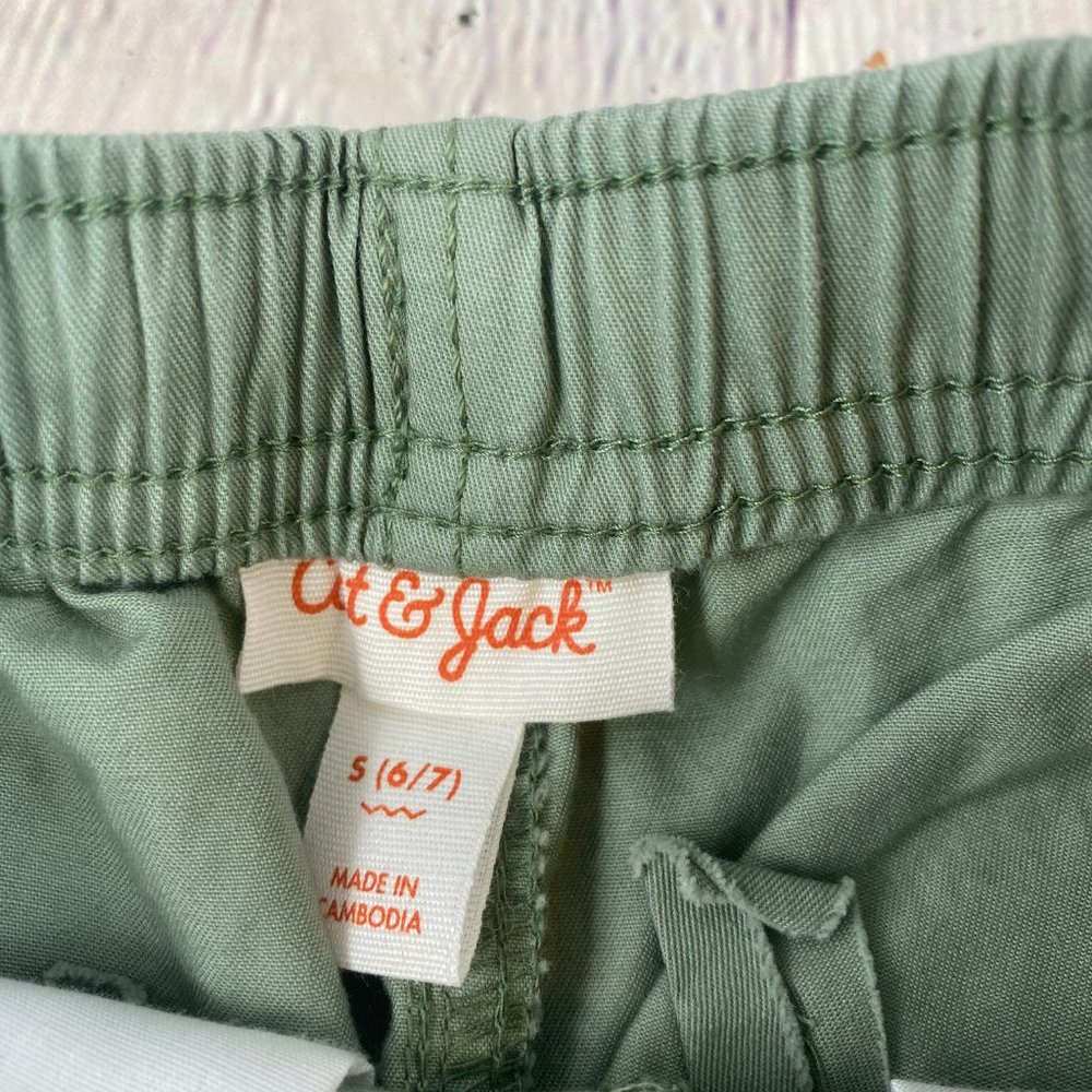 Cat & Jack Kids Small 6/7 Drawstring Shorts Green - Picture 4 of 7